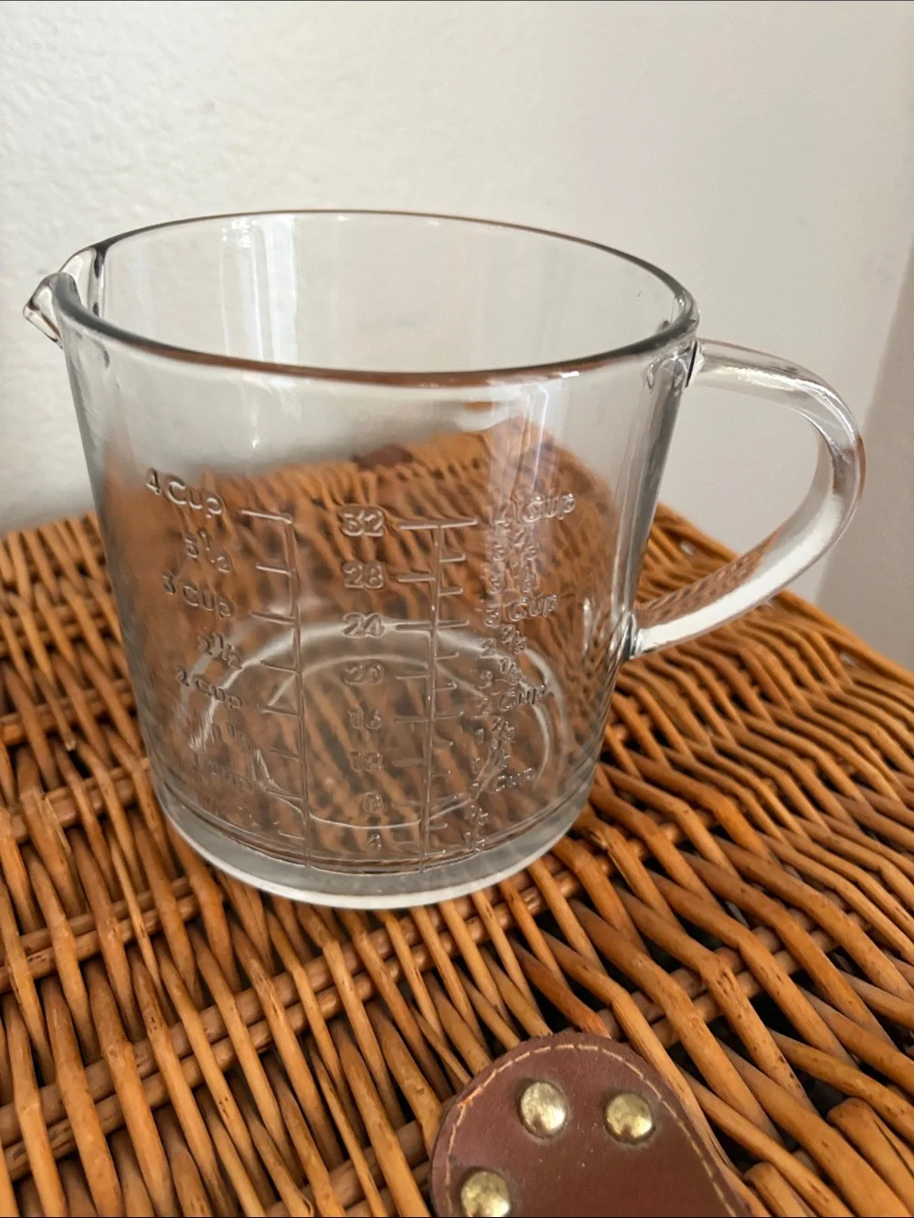 Clear Glass Measuring Cup with Handle - Transparent 4 Cup Hearth and Hand
